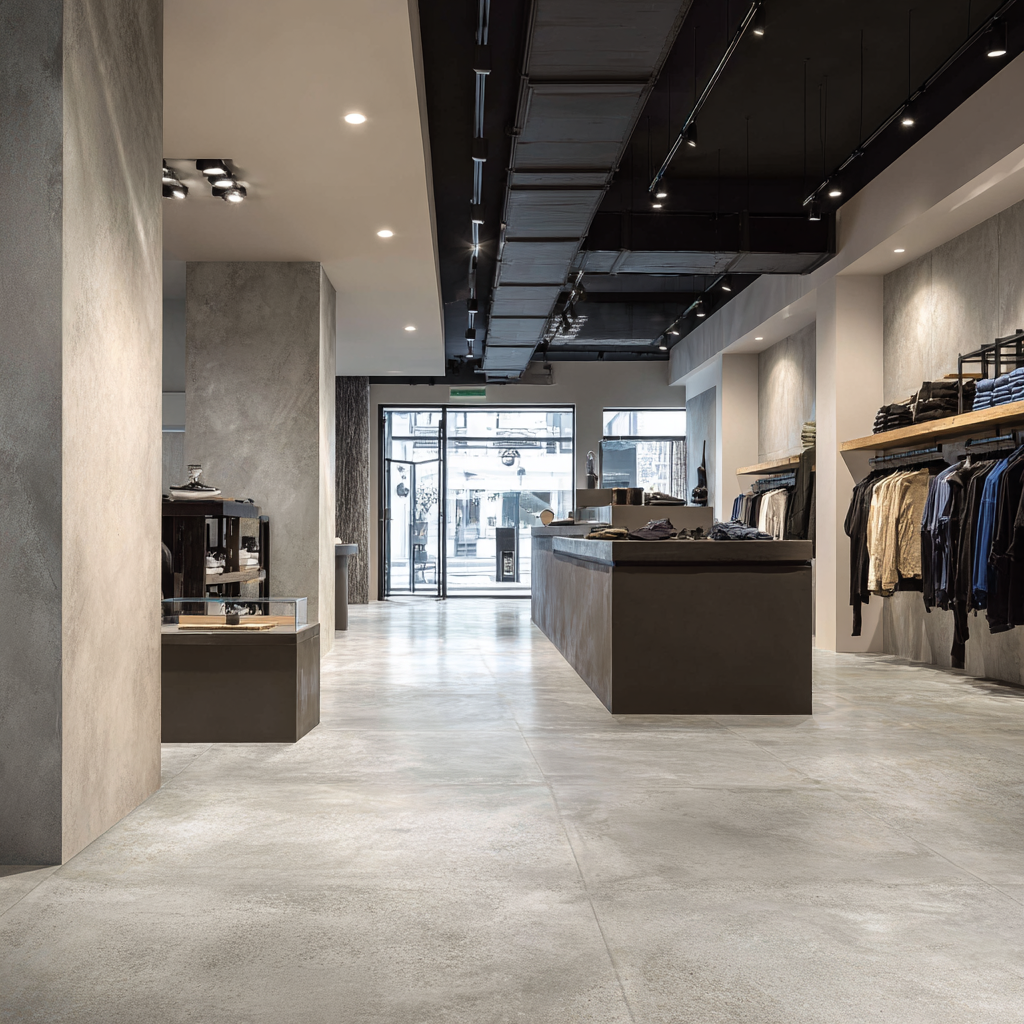 retail microcement interiors