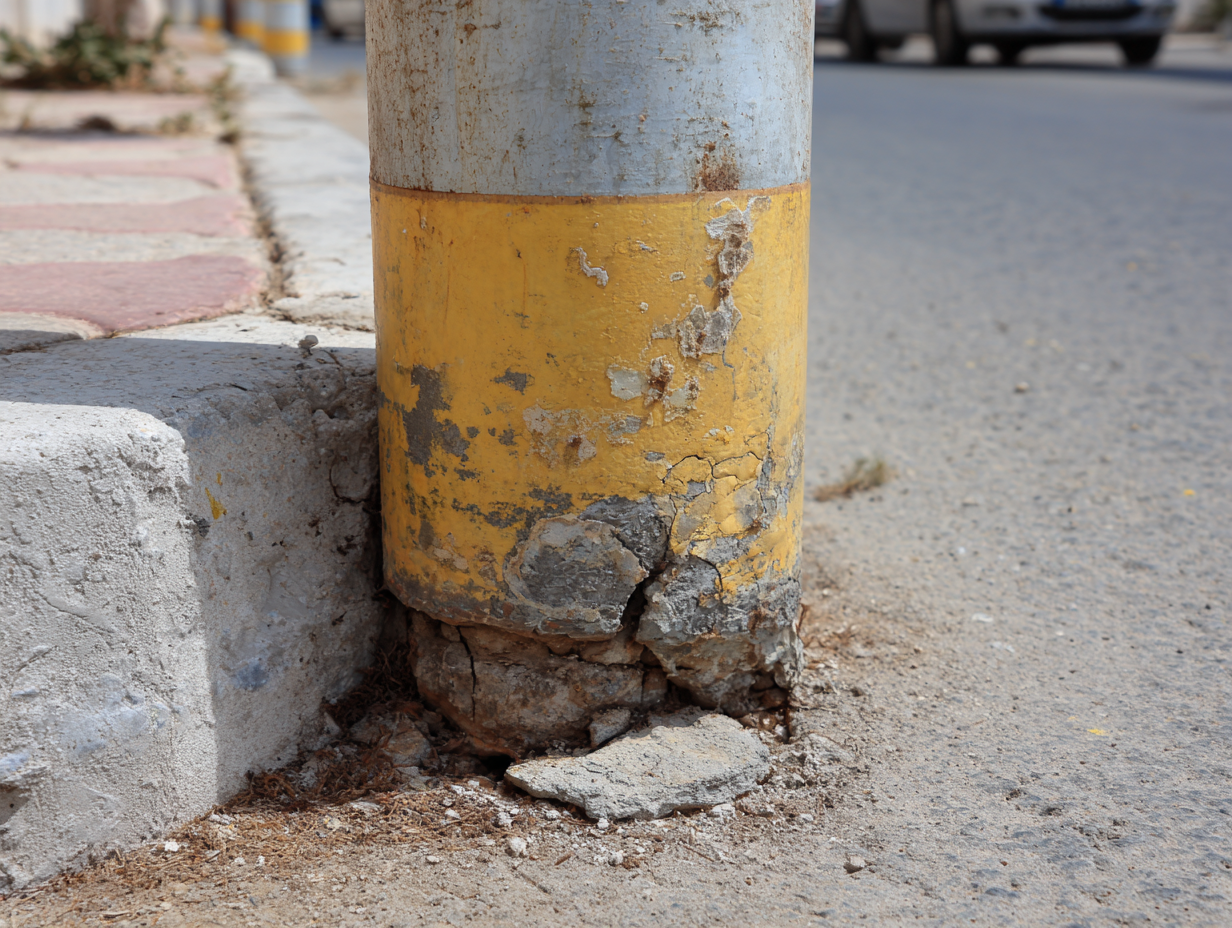 What To Do When Bollard Cracks And Falls [Bollard Repair]